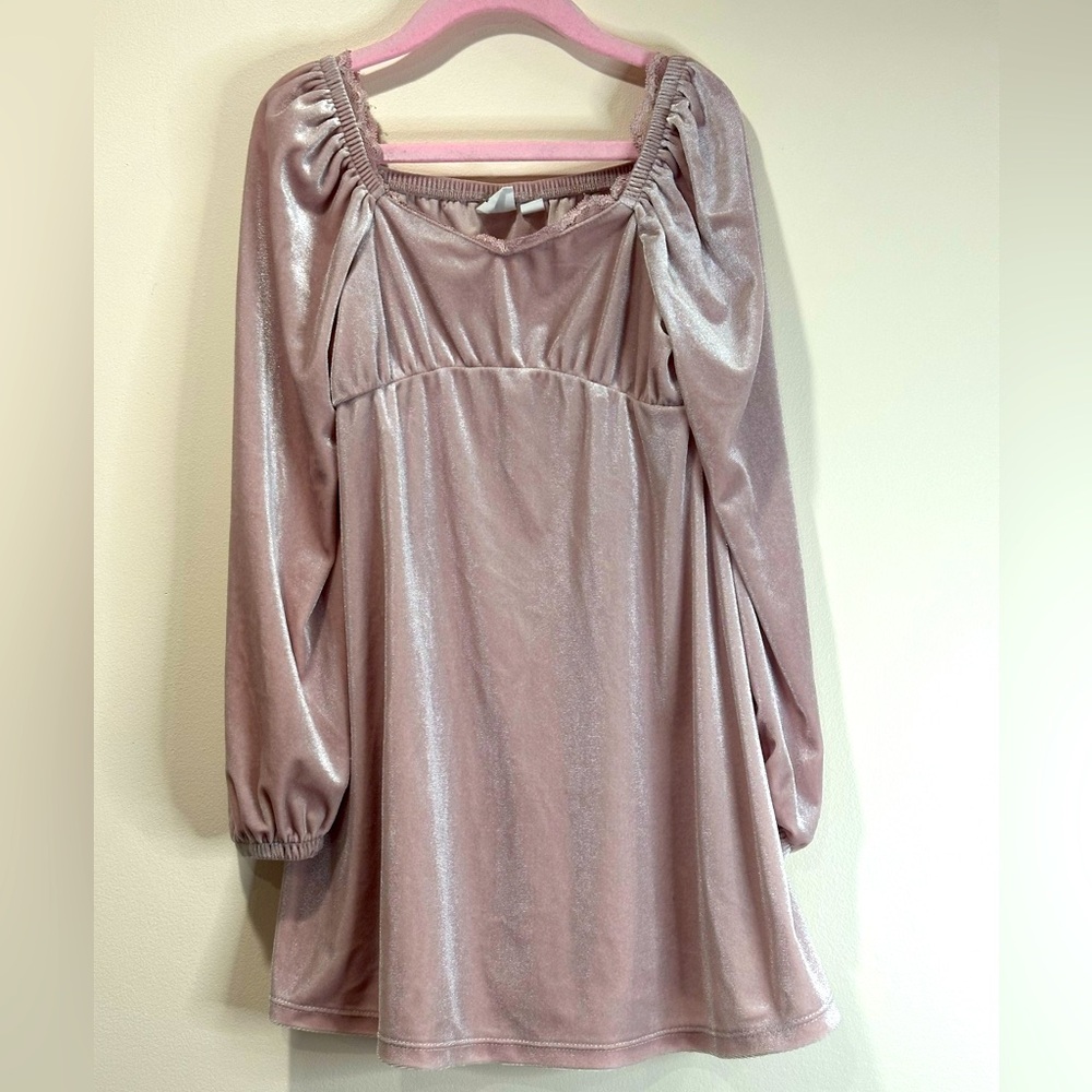 GAP Kids Velvet Long Sleeve Dress (6–7)